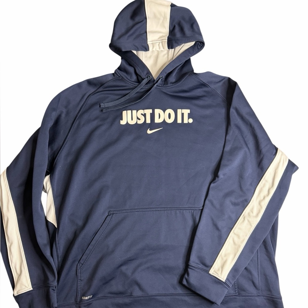 Nike Therma Fit Just Do It Mens Hoodie‎ XXL Navy Pullover